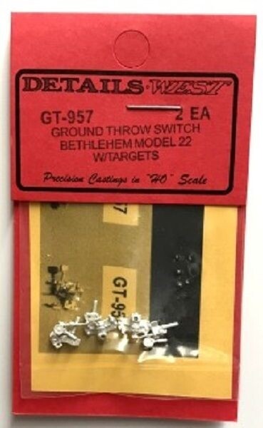 Details West 957 x HO Ground Throw Switch Bethlehem Model 22 w/Targets