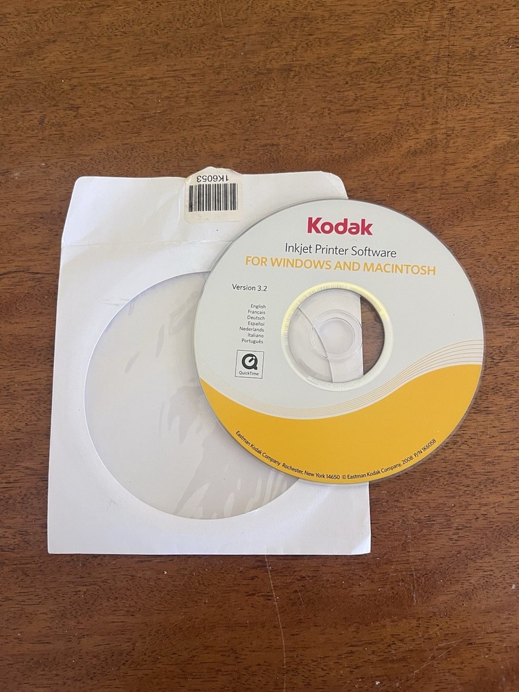Kodak Inkjet Printer Software CD Windows & Mac Version 3.2