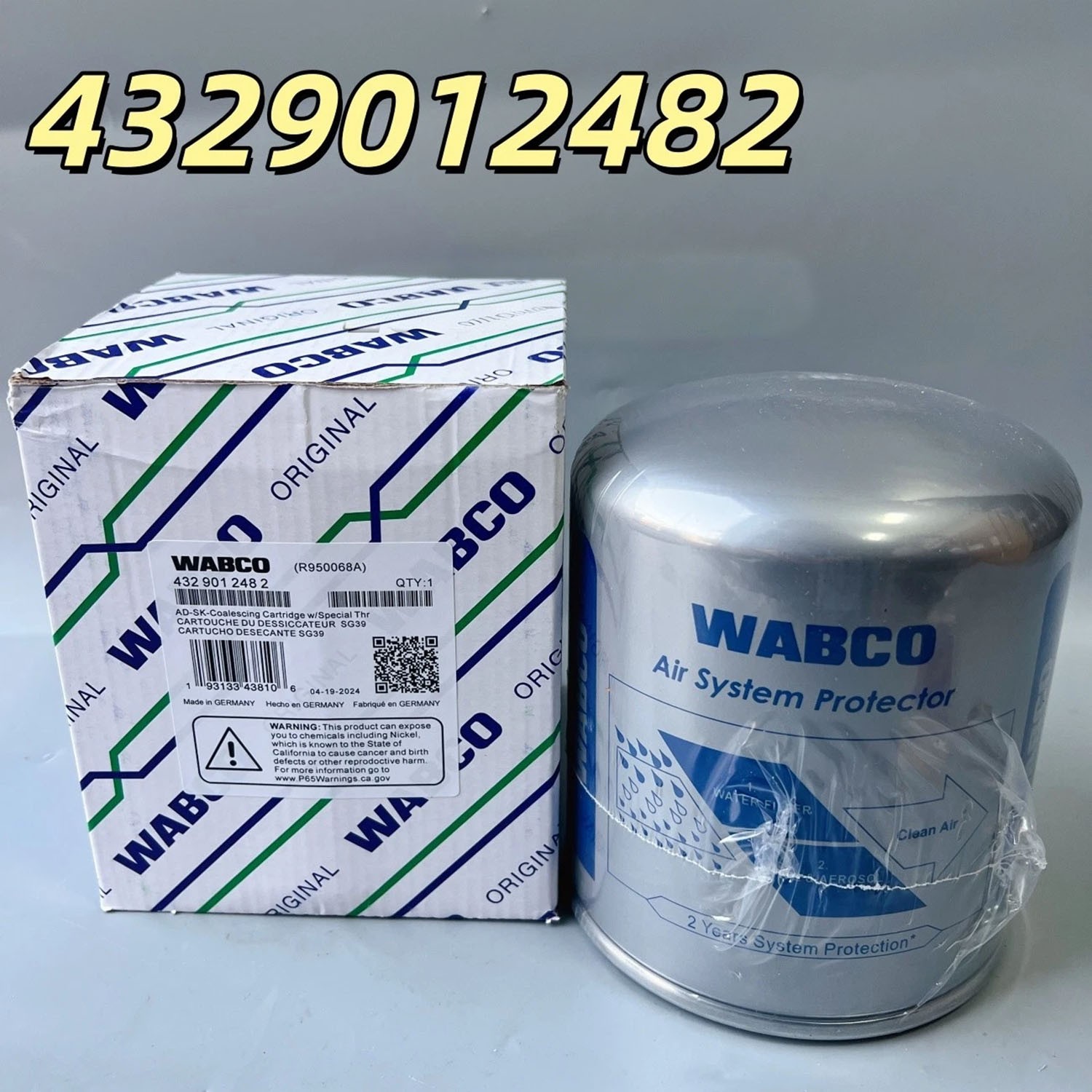 Fits FOR WABCO Air Dryer Cartridge R950068A 4329012482 R950068A 432 901 248 2