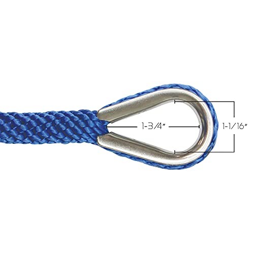 3006.3478 BoatTector Solid Braid MFP Anchor Line with Thimble - 1/2" x 100',