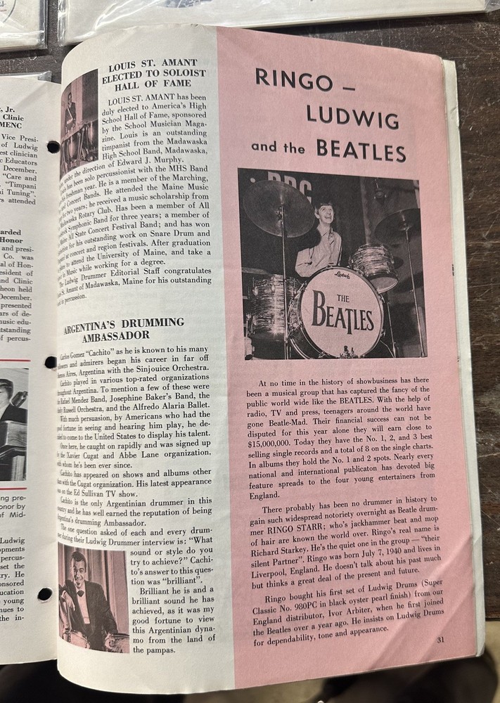 Ludwig Drummer magazines - 4 issues - 1962 - 1965