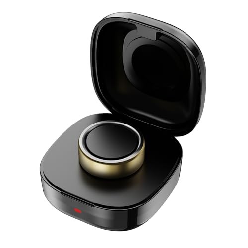 600mAh Wireless Charging Case Compatible with Oura Ring Gen4 Size 14 Black
