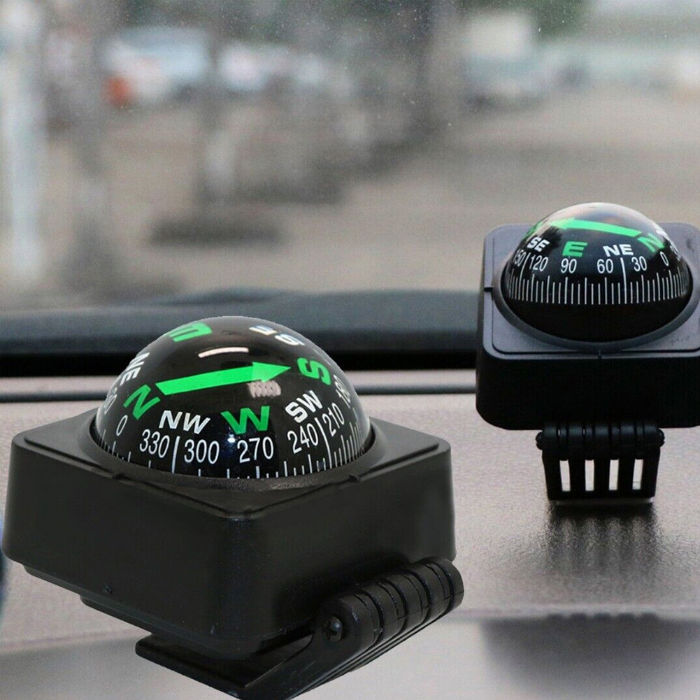 2PC Portable Car Dashboard Navigation compass ball For Outdoor Boat Marine Truck