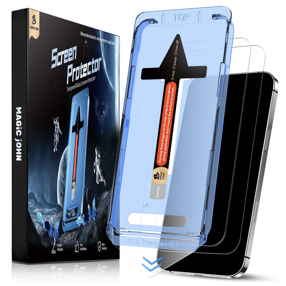 MAGIC JOHN 2 Pack for iPhone 16e 6.1inch Tempered Glass Screen Protector Privacy