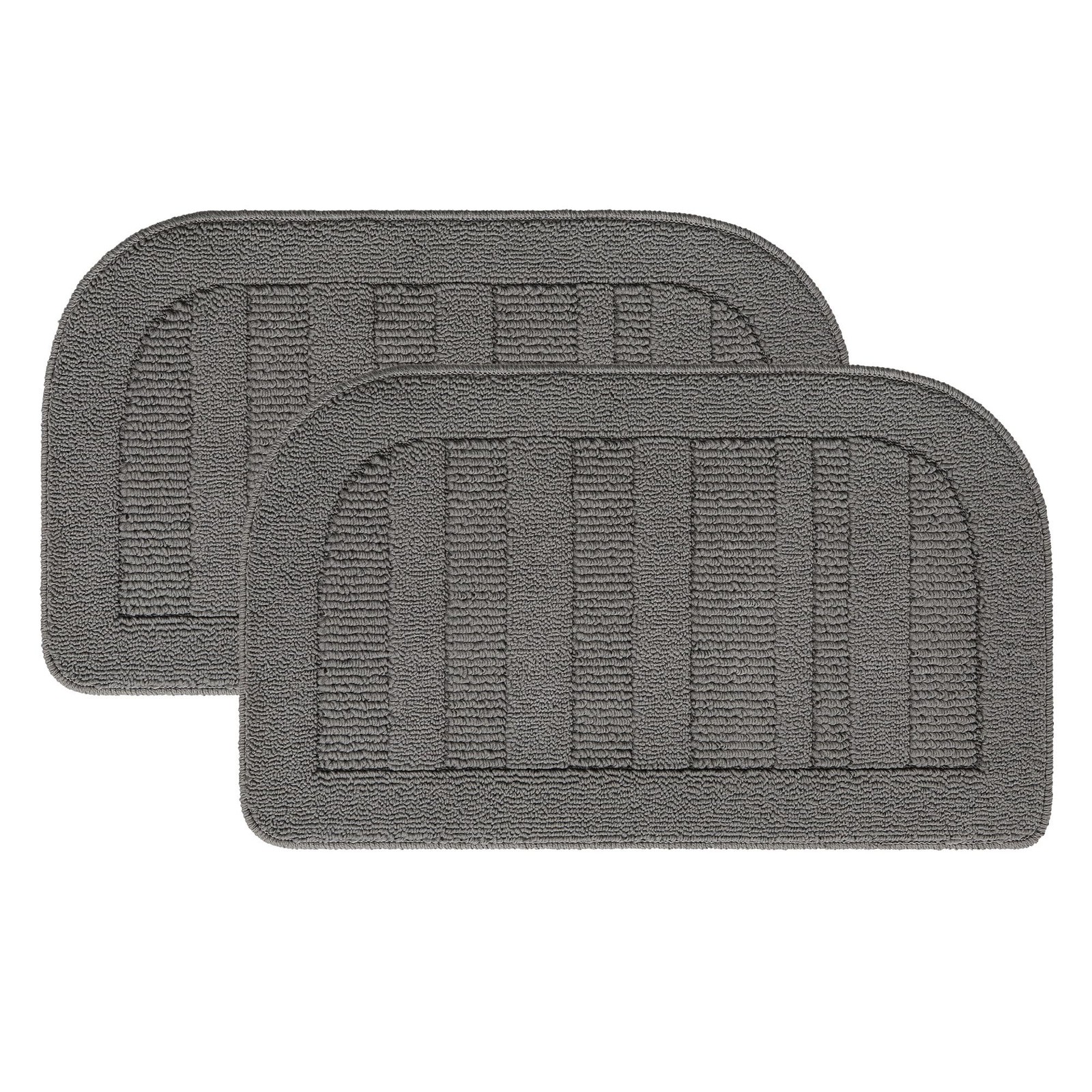 BEQHAUSE 30x18 Inch Kitchen Rug Mat Durable 18"X30" + 18"X30", Grey