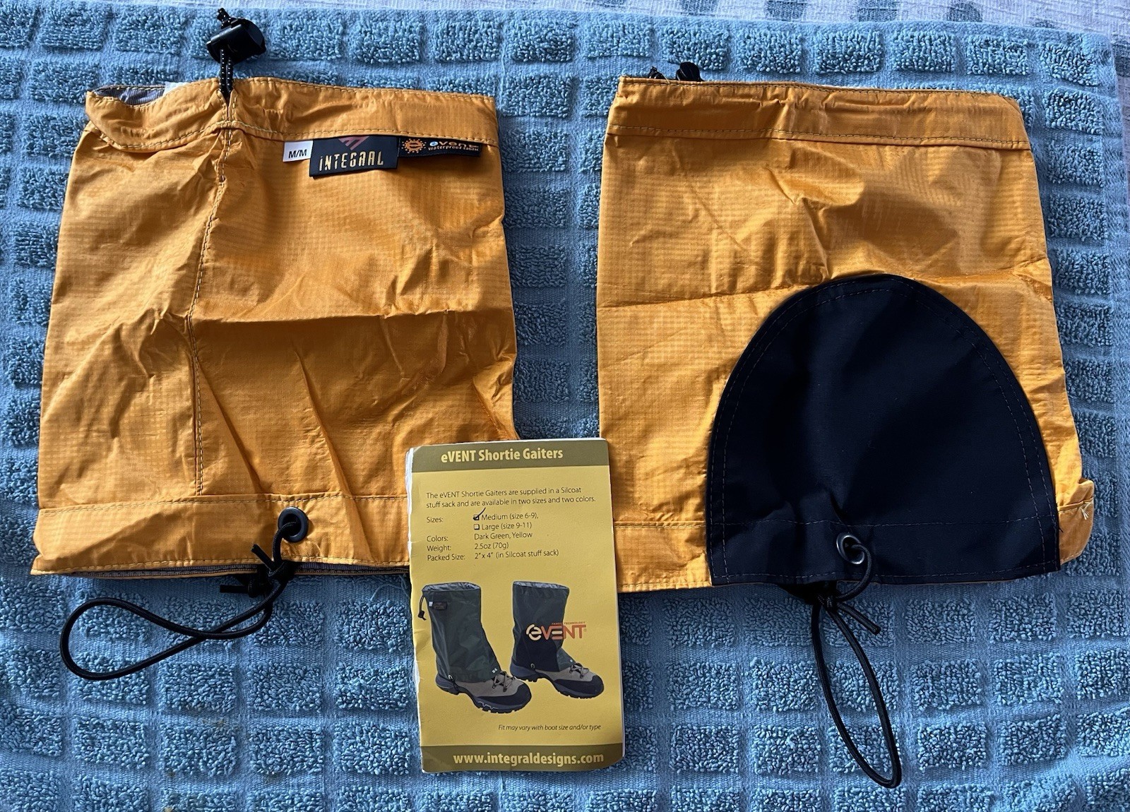 NEW Integral Designs Event Waterproof Ultralight Shortie Hiking Gaiters, Medium