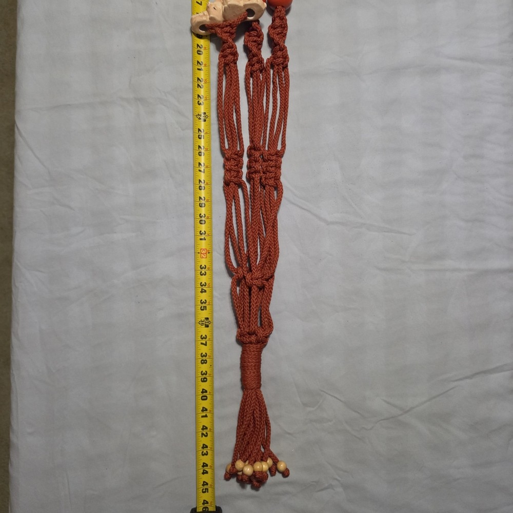 Macrame Hanger 3 Little Pigs Handmade