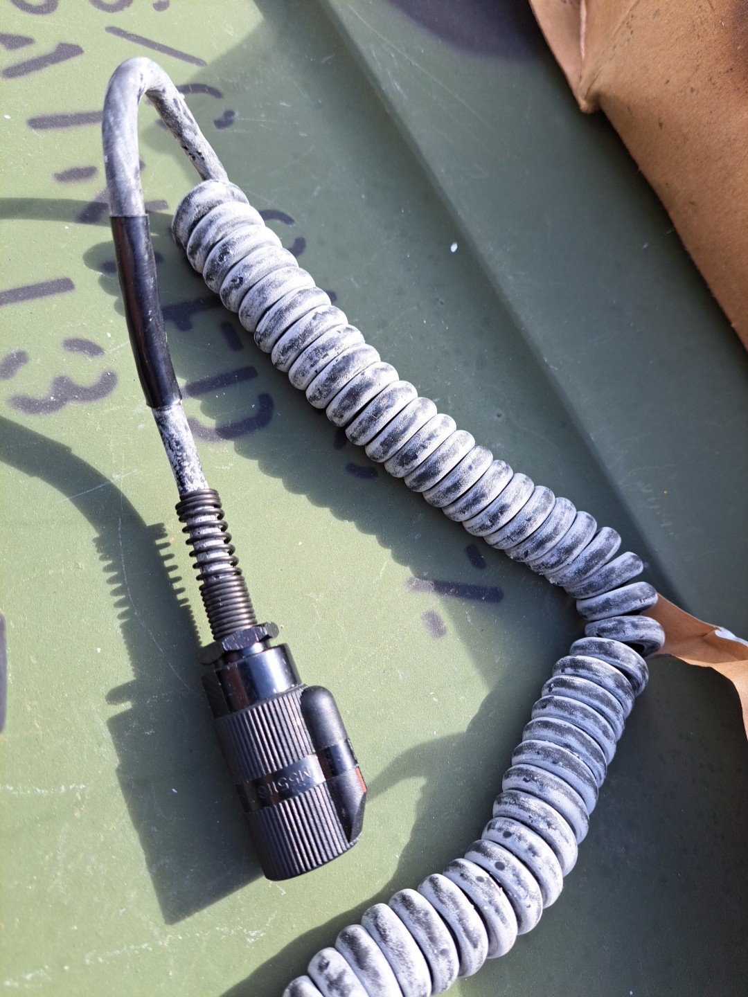 NOS Vintage M80/U Dynamic Radio Microphone Handset ARMY NAVY Old Style Plug M80