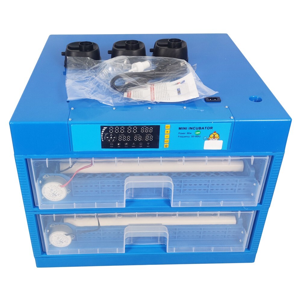 Egg Bird Incubator Automatic 128 Egg Turning Poultry Hatcher Breeder Drawer Type