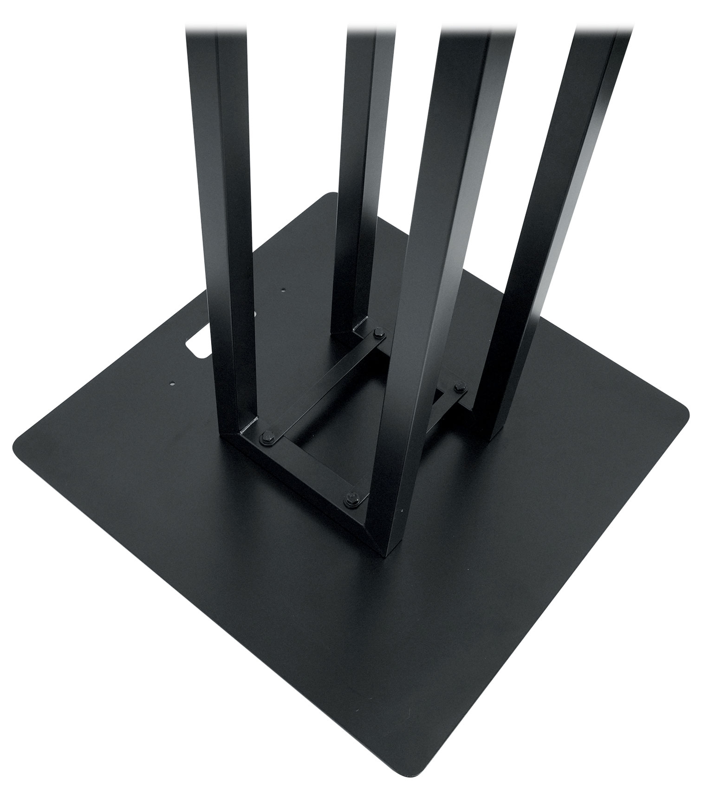 2) Rockville RTP33-TV Black Totem DJ Speaker/Lighting Stands+Detachable TV Mount