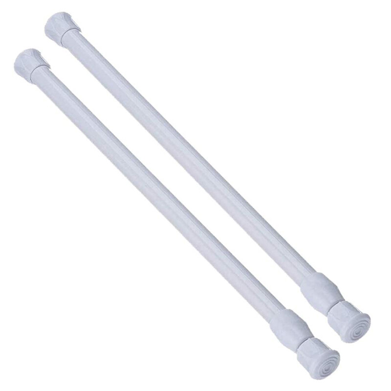 2PC Shower Curtain Rod 15-44 Inch Non-Slip Spring Heavy-Duty Tension Curtain Rod