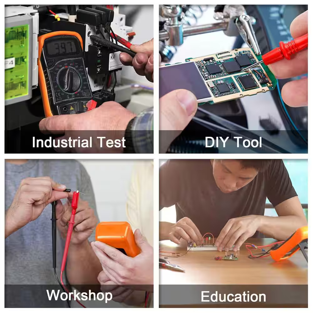 Digital Multimeter with AC/DC Voltage, Current, Resistance, Continuity, Diode Te