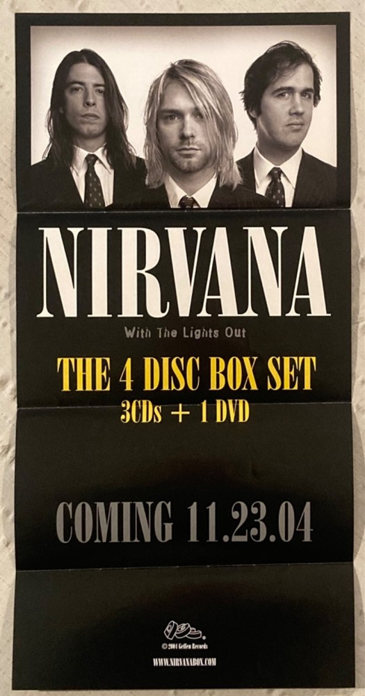 Nirvana 2004 Two-Sided Promo Poster With The Lights Out Box Set Kurt Cobain J