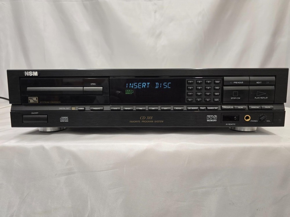 NSM CD 100 Disc Library System CD3101AC + CD3101 Untested Powers On