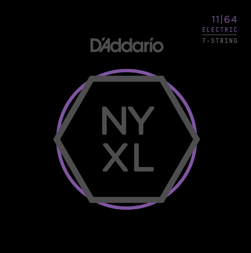 D'Addario NYXL1164 7-String 11-64 Electric Guitar Strings Medium