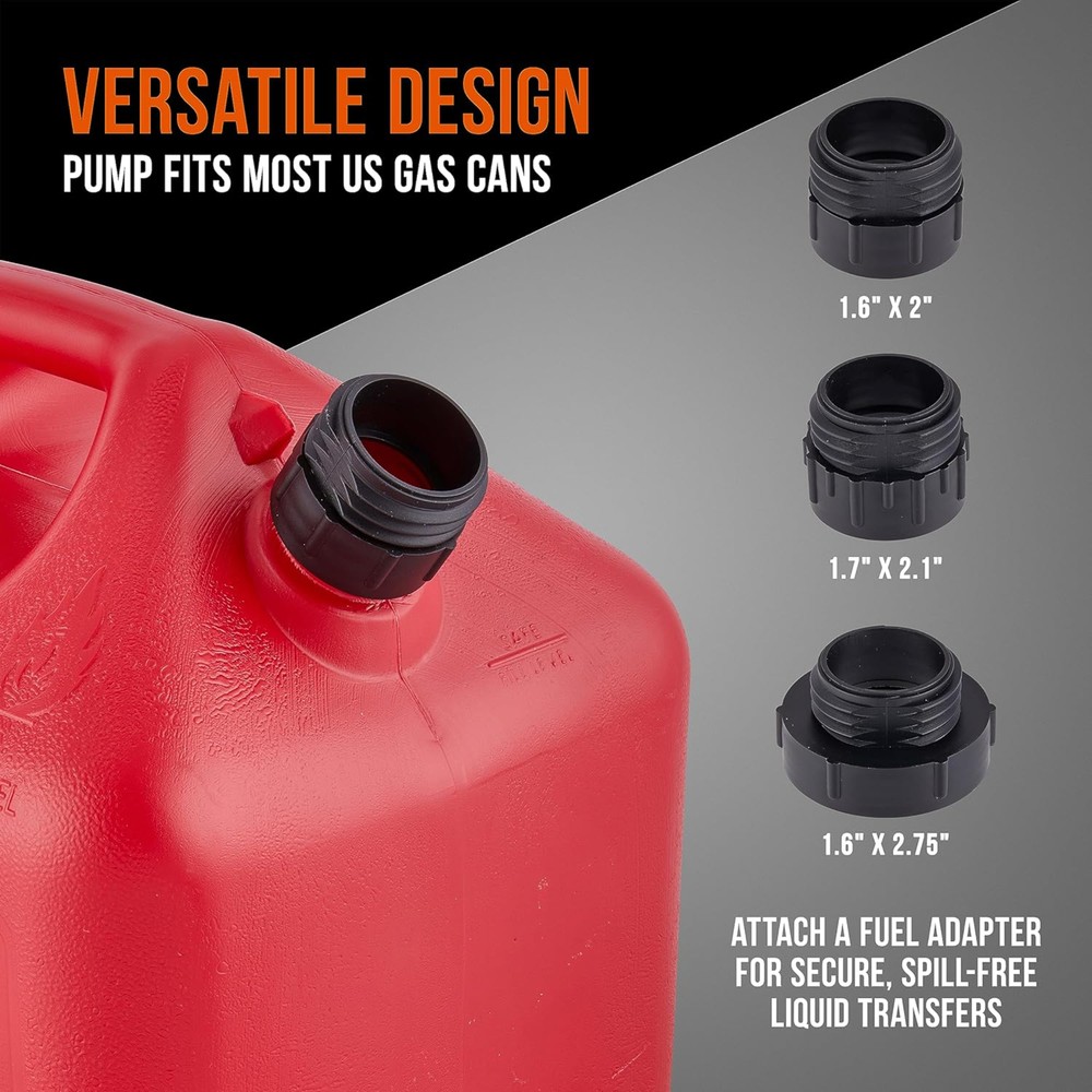 Deway Automatic Fuel Transfer Pump with Nozzle for Quick Flow Control & Stop