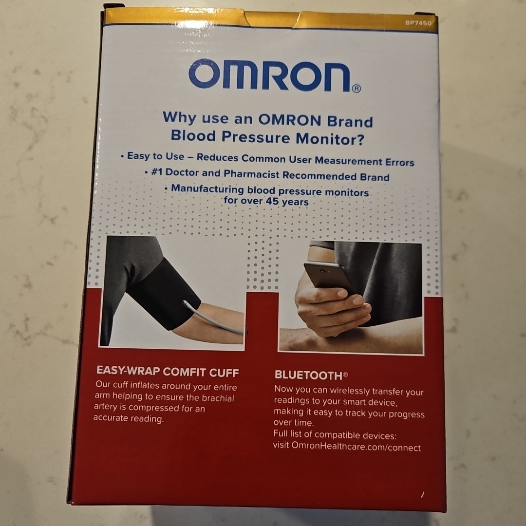 Omron 10 Series BP7450 Upper Arm Blood Pressure Monitor - Black