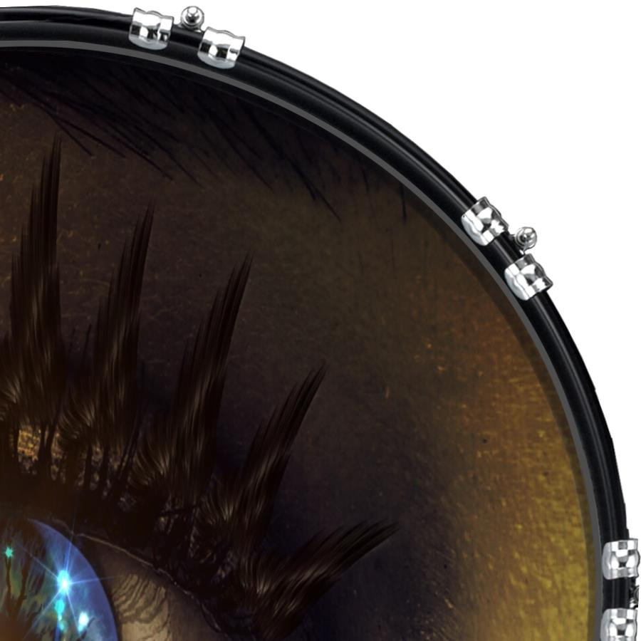 20" Custom Bass Kick Drum Front Head Graphical Eye Sparkle