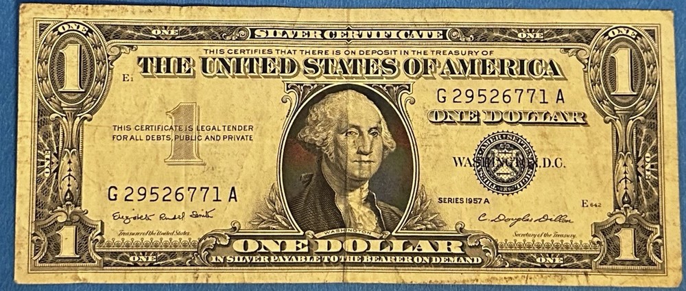 1957 A Silver Certificate Note Circulated