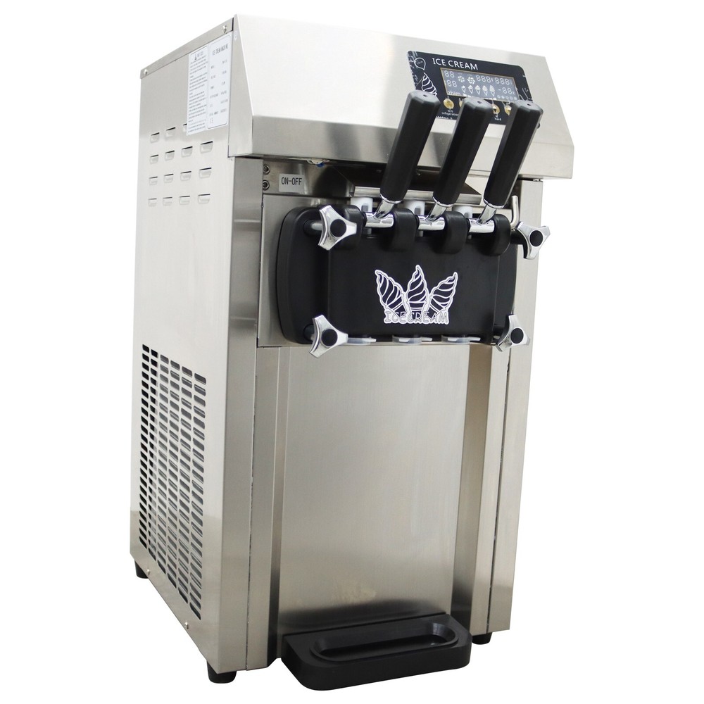 Automatic Soft Ice Cream Machine with Pre-cooling&Preservation Function 3Flavor