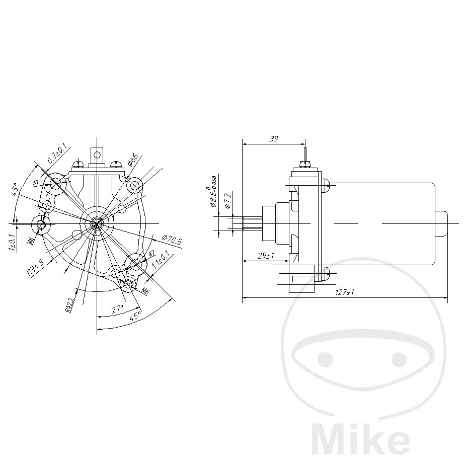 JMP Starter Motor fits Piaggio Free 100 2002-2003