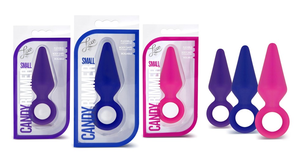 Blush Luxe 3 Inch Small Smooth Platinum Silicone Anal Butt Plug Pull Ring