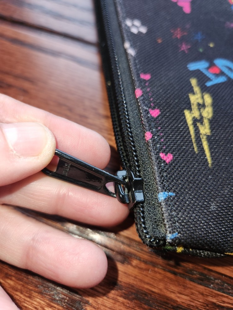 Dickies Pencil Case 1990s Original Black Multicolor Retro