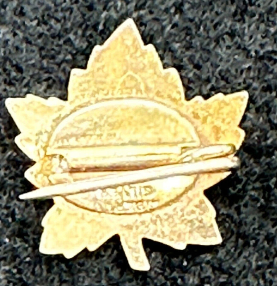 Mother Script Canadian Maple Leaf Shaped Sterling Silver Lapel Scatter Pin