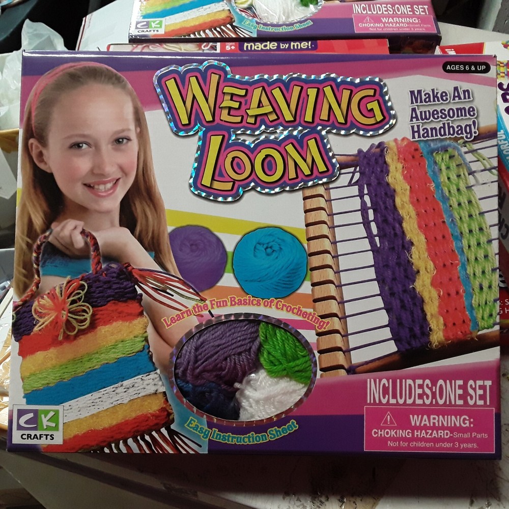 WEAVING LOOM INCLUDE 6Bundle Colorful Yarn CREATE PURSE/WALLET/BRACELET & MORE!!