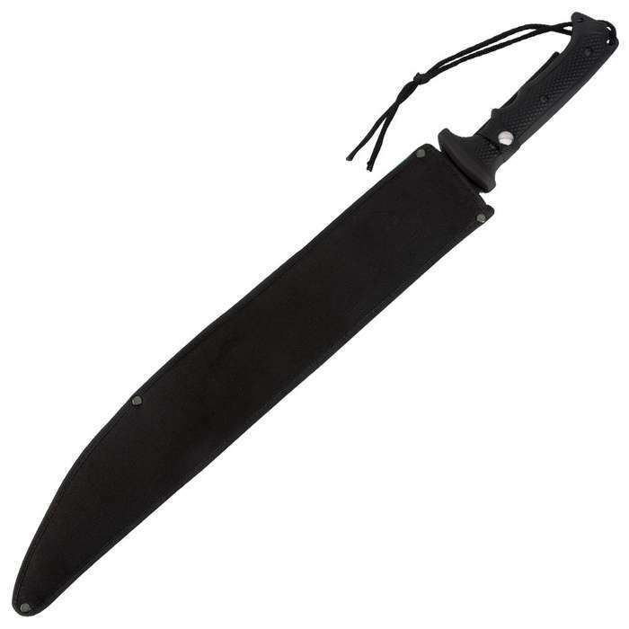 Black Legion Jungle Hunter Machete with Nylon Sheath & Lanyard Cord - 25" Length