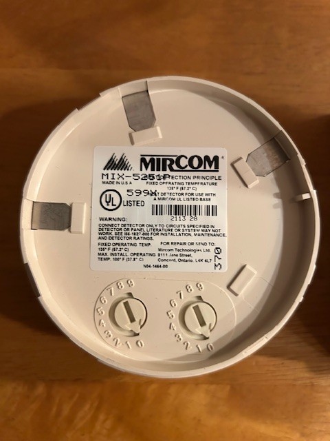 Mircom MIX-5251P Addressable Heat Detector