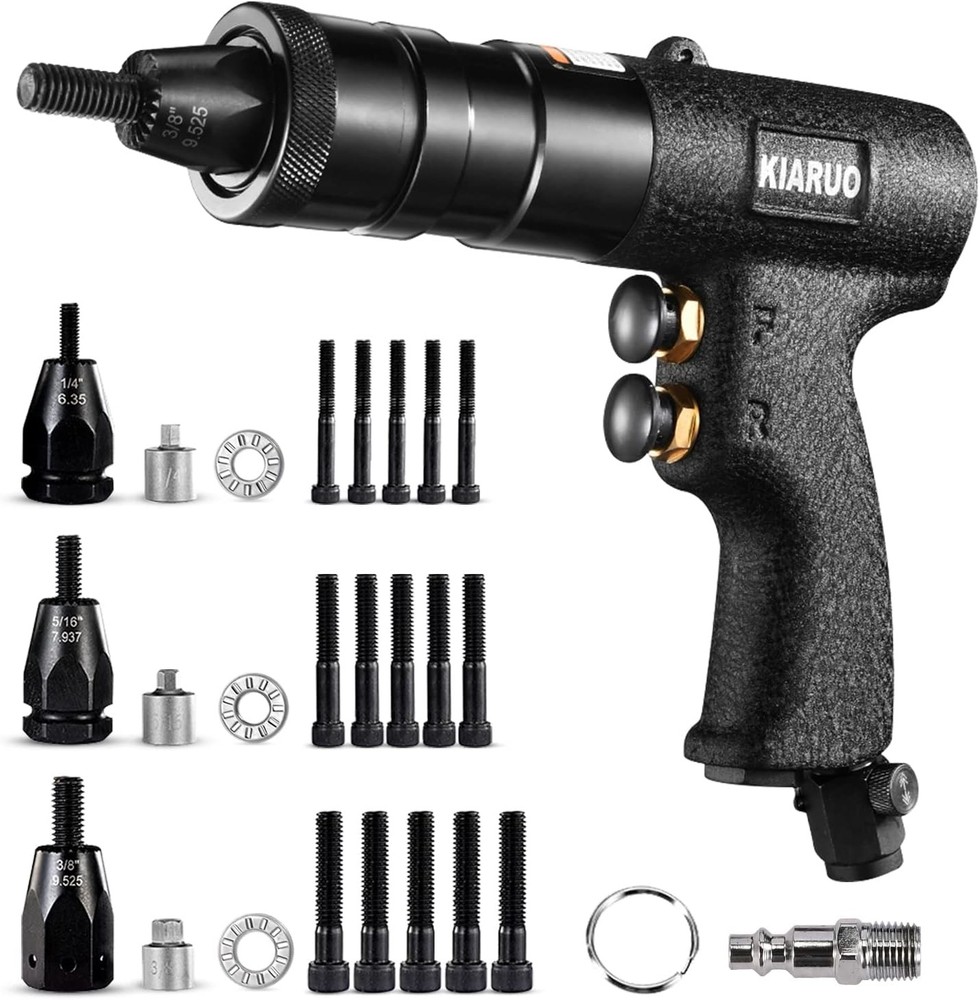 Pneumatic Rivet Nut Gun with Self Locking Head 1/4 5/16