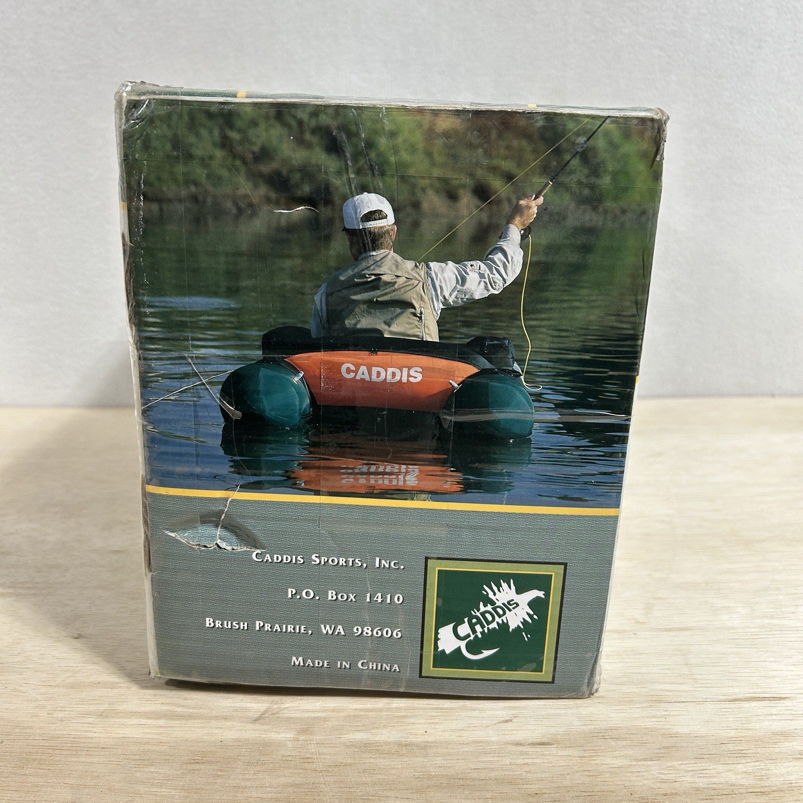 CADDIS ORIGINAL U SHAPE FLOAT TUBE BLUE 16 INCH. SEALED BOX FISHING