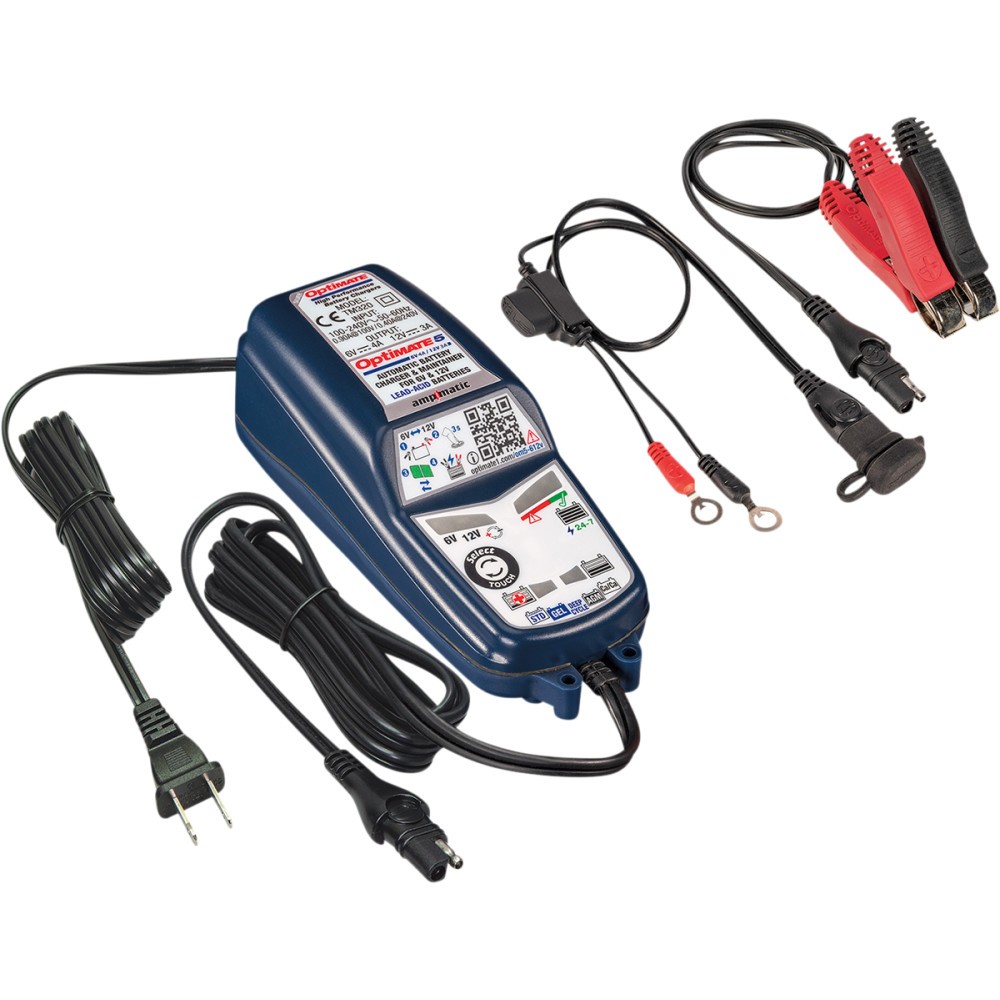 Tecmate Optimate 5 Select Silver Battery Charger - 6/12V - TM-321