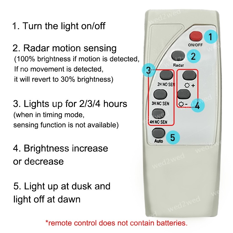 Solar Sensor Street Lamp 450W Outside Path Security Energy Saving Timer IP65