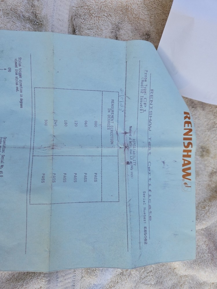 RENISHAW CP1 PROBE A-2012-0002-02 SER#E85082