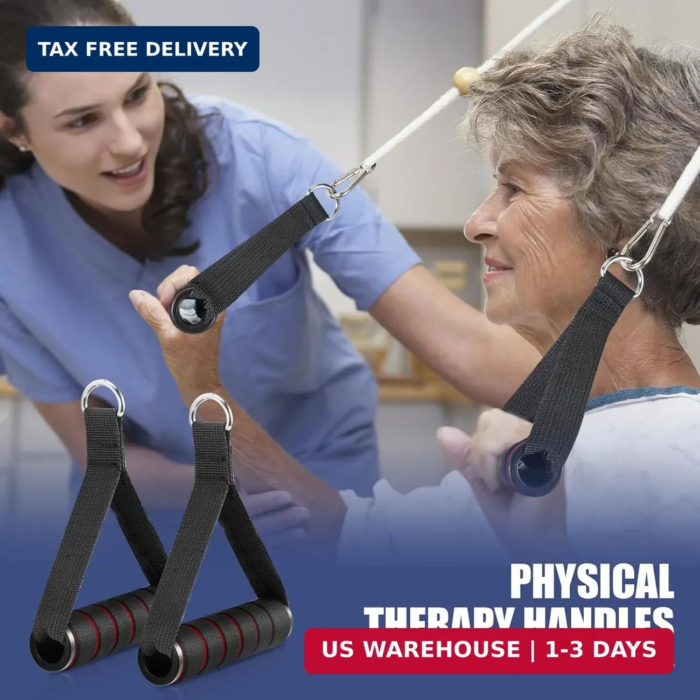 2 Pack Upgraded Exercise Handles, Gym Handle Equipment for Cable Machine Attachm