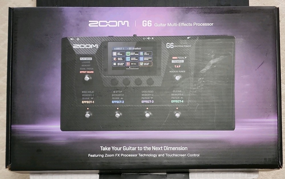 Zoom G6 Digital Multi-Effects Processor for Electric Guitar w/ AD-16A/D Adapter