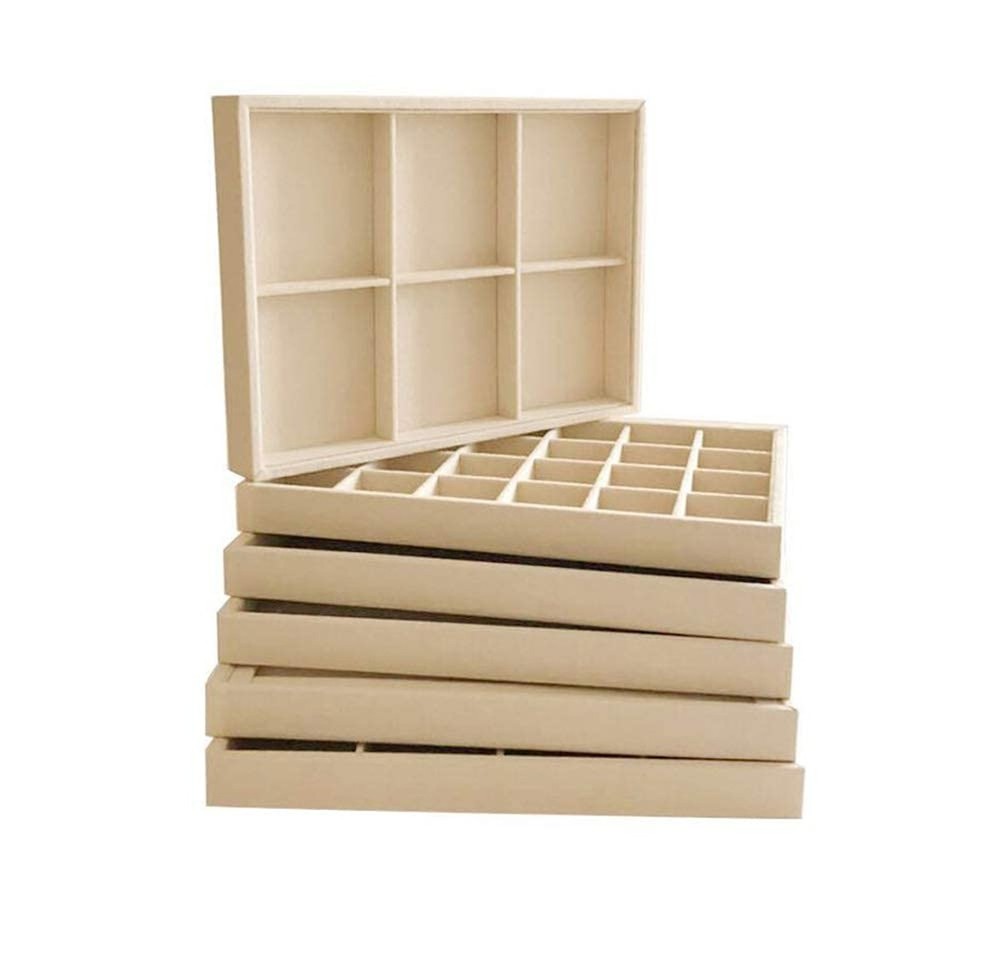 Premium Grade Multi Function Beige Velvet Jewelry Collection Accessaries Orga...