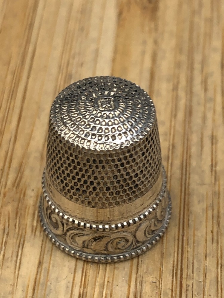 Vintage Sterling Silver Thimble, size 9,  nice