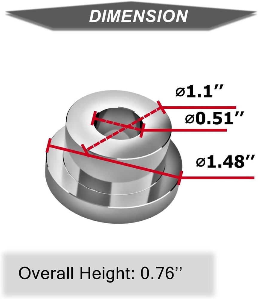 CNC Solid Billet Handlebar Riser Bushings Compatible with Harley Softail Dyna Sp