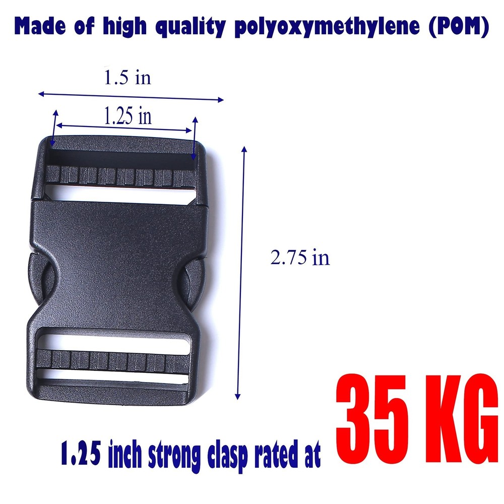 AXEN 4PCS Plastic Buckle, Side Quick Release Buckle for Bracelets Backpack Ta...