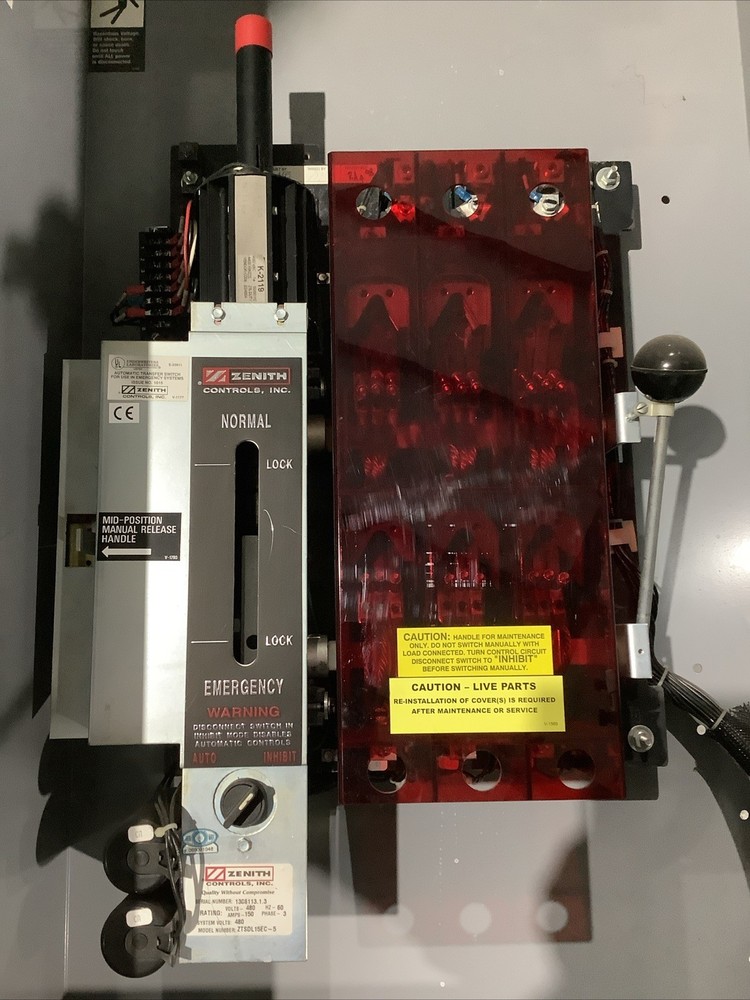 Zenith Transfer Switch ZTSDL15EC-5 , 480 Volt 150 Amp 3 Phase