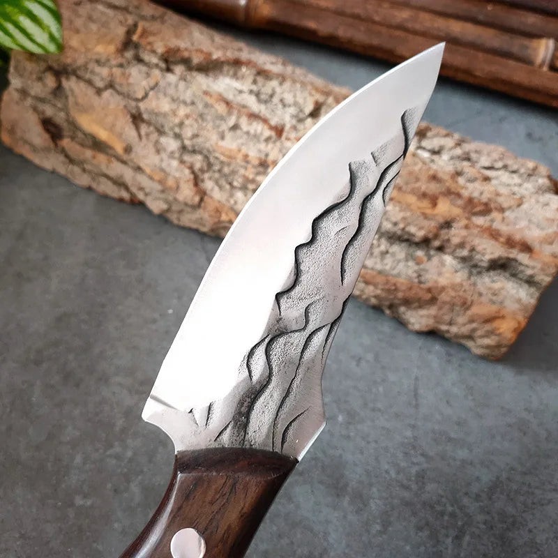 Hand-Forged Bone Sharpener Boning Knife