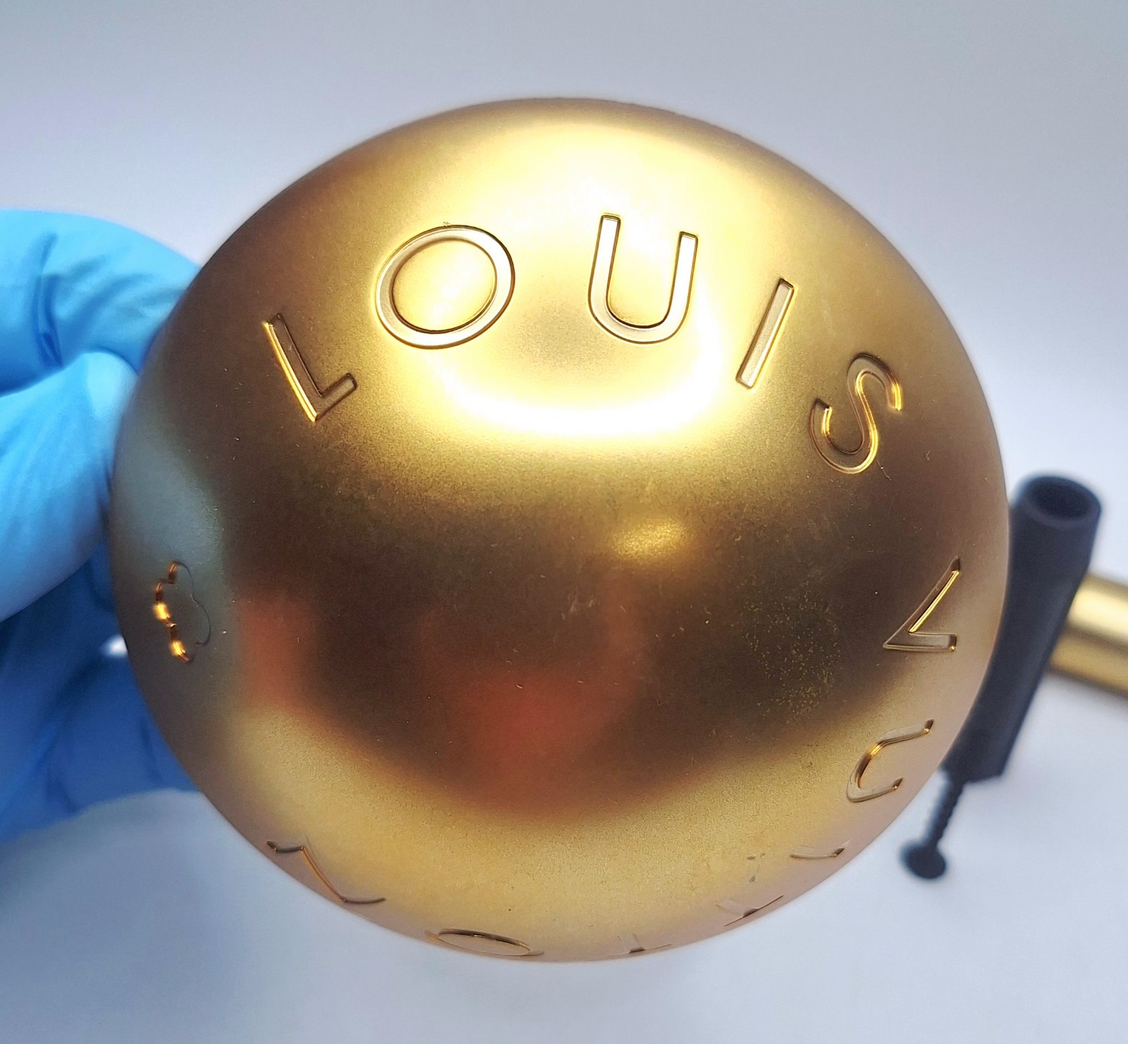 LOUIS VUITTON 2013 Store Window Display Rivet Stud LV Brushed Gold Plastic RARE