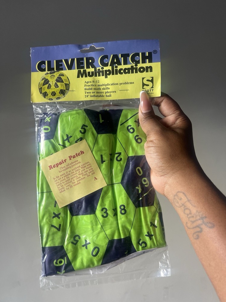 Clever Catch Multiplications 24" Inflatable Math Ball NEW!