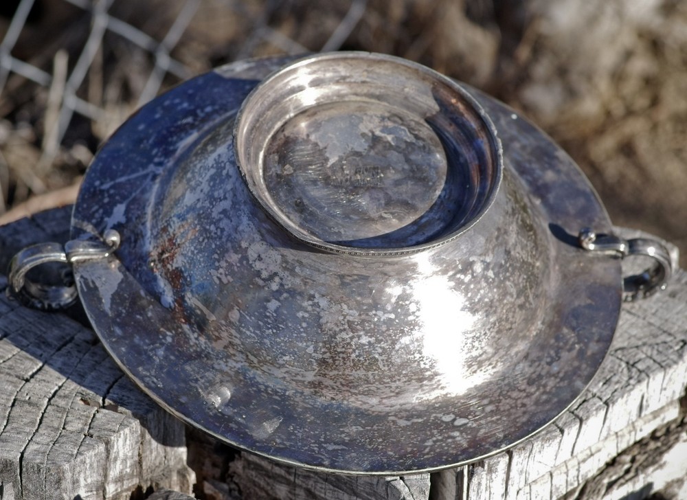 ANTIQUE Silver Plate Large Console BOWL Derby Silver Co. Made in USA c.1890's