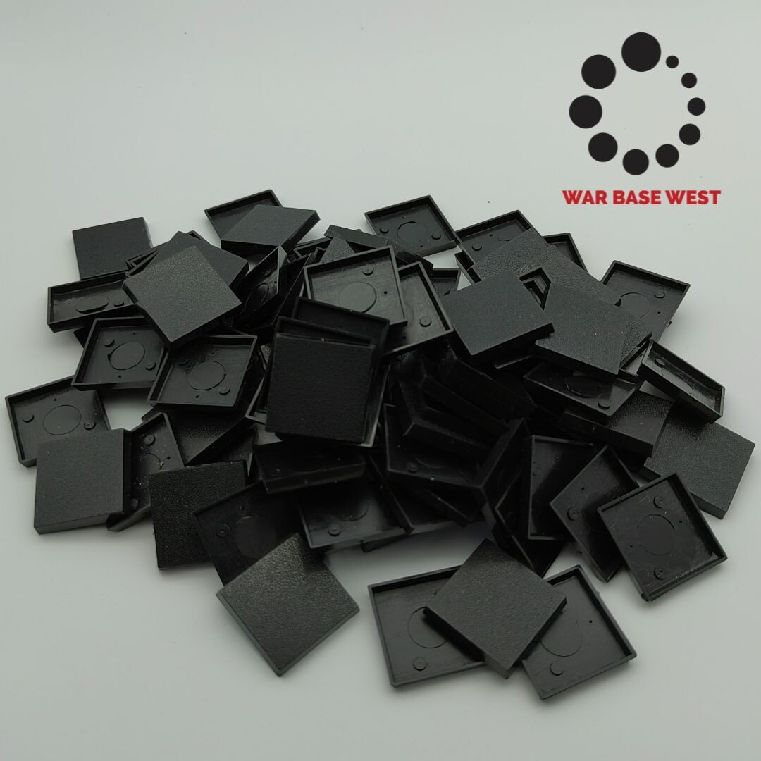 Lot Of 100 25mm Square Bases Used For Warhammer Fantasy The Old World Wargaming
