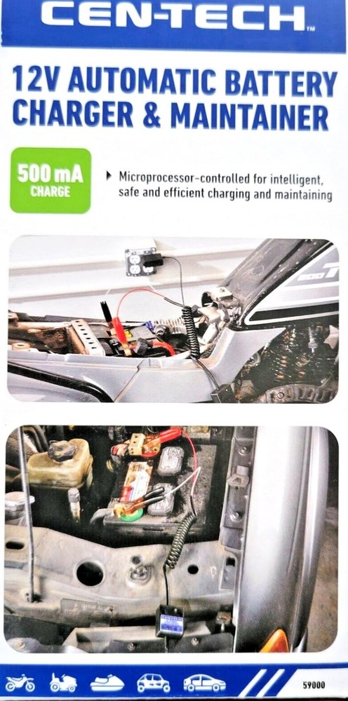 12 Volt Automatic Battery Float Trickle Charger by Cen-Tech by Cen-Tech