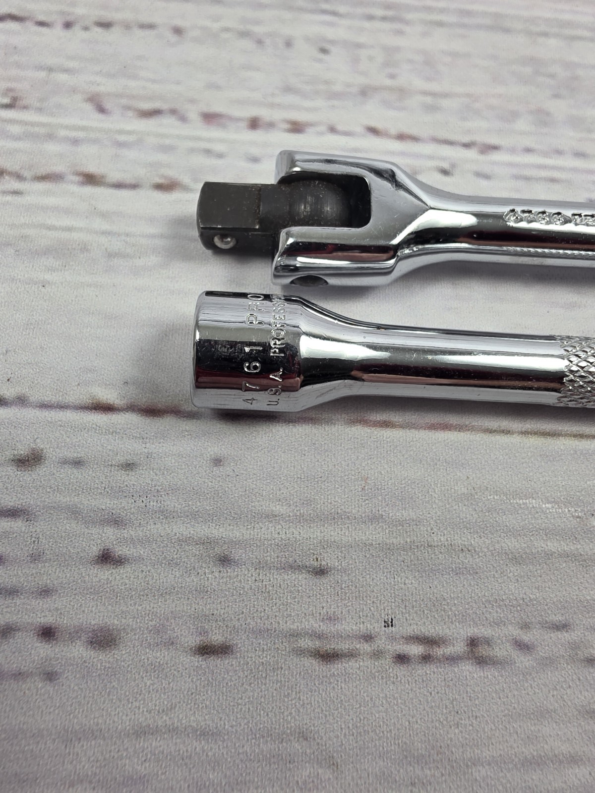 Vintage PROTO 1/4" Drive Breaker Bar 4766 USA w/ Knurled Handle + 4761 Extension